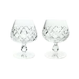 Ceska “Canterbury” Pair of Crystal Brandy Snifter Glasses 4 3/4” 8oz Signed